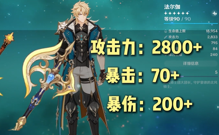 原神法尔伽毕业面板怎么样-法尔伽毕业面板数据分享 游戏攻略 展示